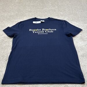 New Brooks Brothers Shirt Men's Extra Small Blue Tennis Club Westchester NOS NWT